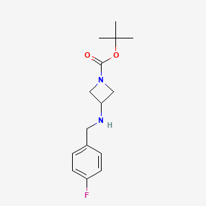 molecular formula C15H21FN2O2 B1441973 3-(4-Fluoro-benzylamino)-azetidine-1-carboxylic acid tert-butyl ester CAS No. 887580-28-1