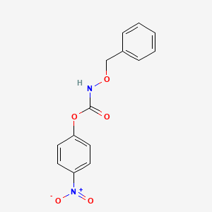 molecular formula C14H12N2O5 B14419773 Carbamic acid, (phenylmethoxy)-, 4-nitrophenyl ester CAS No. 83948-52-1