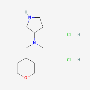 molecular formula C11H24Cl2N2O B1441978 N-Methyl-N-(tetrahydro-2H-pyran-4-ylmethyl)-3-pyrrolidinamine dihydrochloride CAS No. 1220017-84-4