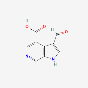 molecular formula C9H6N2O3 B1441983 3-formyl-1H-pyrrolo[2,3-c]pyridine-4-carboxylic acid CAS No. 1190319-72-2