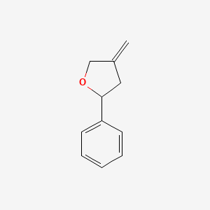 molecular formula C11H12O B14419835 4-Methylene-2-phenyltetrahydrofuran CAS No. 80997-79-1
