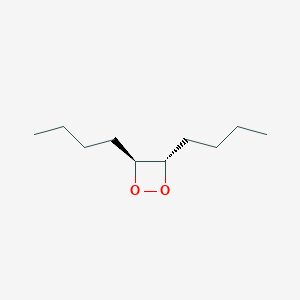 molecular formula C10H20O2 B14419841 (3S,4S)-3,4-Dibutyl-1,2-dioxetane CAS No. 83929-12-8