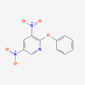 molecular formula C11H7N3O5 B14419888 3,5-Dinitro-2-phenoxypyridine CAS No. 84249-28-5