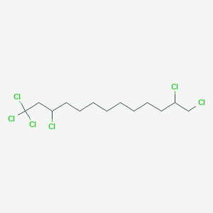 molecular formula C13H22Cl6 B1441991 1,1,1,3,12,13-Hexachlorotridecane CAS No. 865306-23-6