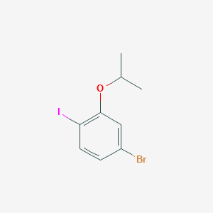 molecular formula C9H10BrIO B1441997 4-Bromo-1-iodo-2-isopropoxybenzene CAS No. 1208075-71-1