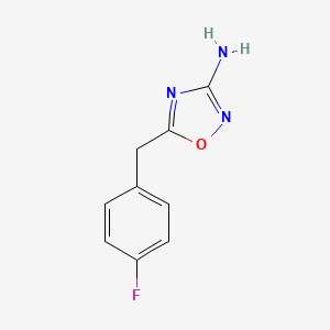molecular formula C9H8FN3O B1442002 5-[(4-Fluorophenyl)methyl]-1,2,4-oxadiazol-3-amine CAS No. 1260777-27-2
