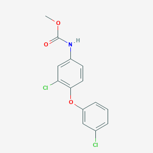 molecular formula C14H11Cl2NO3 B14420030 Methyl [3-chloro-4-(3-chlorophenoxy)phenyl]carbamate CAS No. 80199-29-7
