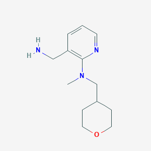 molecular formula C13H21N3O B1442007 N-[3-(Aminomethyl)-2-pyridinyl]-N-methyl-N-(tetrahydro-2H-pyran-4-ylmethyl)amine CAS No. 1219981-27-7