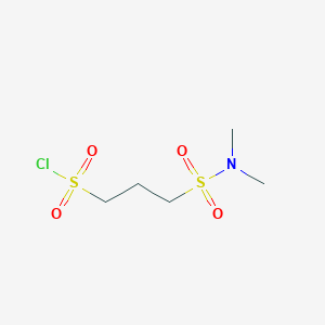 molecular formula C5H12ClNO4S2 B1442010 3-(二甲基氨磺酰基)丙烷-1-磺酰氯 CAS No. 1018251-96-1