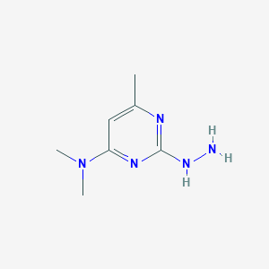 molecular formula C7H13N5 B1442011 2-hydrazinyl-N,N,6-trimethylpyrimidin-4-amine CAS No. 63206-75-7