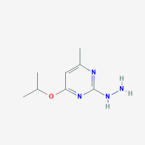 molecular formula C8H14N4O B1442012 2-Hydrazinyl-4-methyl-6-(propan-2-yloxy)pyrimidine CAS No. 90111-76-5