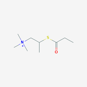 molecular formula C9H20NOS+ B14420178 N,N,N-Trimethyl-2-(propanoylsulfanyl)propan-1-aminium CAS No. 81352-88-7