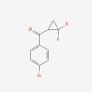 molecular formula C10H7BrF2O B1442025 (4-Bromophenyl)(2,2-difluorocyclopropyl)methanone CAS No. 1350637-18-1