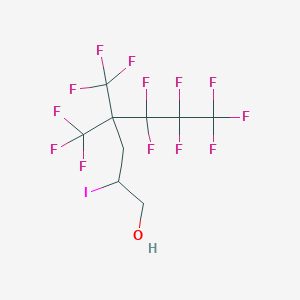 molecular formula C9H6F13IO B1442026 4,4-Bis(trifluoromethyl)-2-iodo-5,5,6,6,7,7,7-heptafluoroheptan-1-ol CAS No. 1350637-03-4