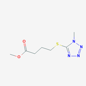 molecular formula C7H12N4O2S B14420283 Methyl 4-[(1-methyl-1H-tetrazol-5-yl)sulfanyl]butanoate CAS No. 80086-15-3