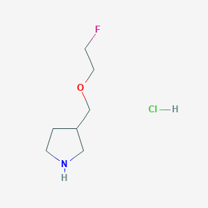 molecular formula C7H15ClFNO B1442030 3-[(2-Fluoroethoxy)methyl]pyrrolidine hydrochloride CAS No. 1220038-77-6