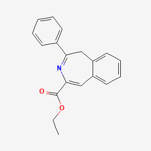 molecular formula C19H17NO2 B14420310 Ethyl 2-phenyl-1H-3-benzazepine-4-carboxylate CAS No. 86051-61-8