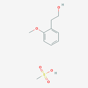 molecular formula C10H16O5S B14420329 Methanesulfonic acid--2-(2-methoxyphenyl)ethan-1-ol (1/1) CAS No. 83605-16-7