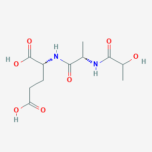 molecular formula C11H18N2O7 B14420330 N-(2-Hydroxypropanoyl)-L-alanyl-D-glutamic acid CAS No. 83404-88-0