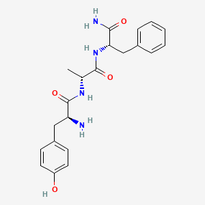 molecular formula C21H26N4O4 B14420350 L-Phenylalaninamide, L-tyrosyl-D-alanyl- CAS No. 80475-47-4