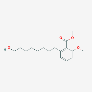 molecular formula C17H26O4 B14420399 Methyl 2-(8-hydroxyoctyl)-6-methoxybenzoate CAS No. 83823-96-5