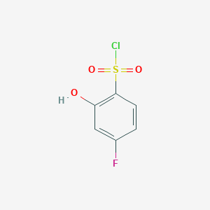 molecular formula C6H4ClFO3S B1442040 4-Fluoro-2-hydroxybenzene-1-sulfonyl chloride CAS No. 1261674-76-3