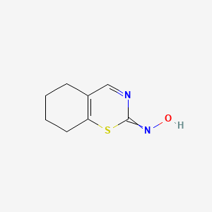 molecular formula C8H10N2OS B14420439 N-(5,6,7,8-Tetrahydro-2H-1,3-benzothiazin-2-ylidene)hydroxylamine CAS No. 80012-00-6