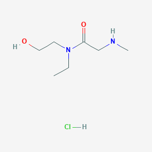 molecular formula C7H17ClN2O2 B1442049 N-Ethyl-N-(2-hydroxyethyl)-2-(methylamino)-acetamide hydrochloride CAS No. 1219982-24-7