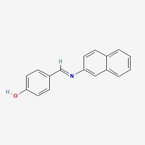 molecular formula C17H13NO B14420531 Phenol, 4-[(2-naphthalenylimino)methyl]- CAS No. 83919-58-8