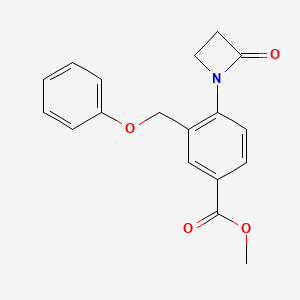 molecular formula C18H17NO4 B14420532 Methyl 4-(2-oxoazetidin-1-yl)-3-(phenoxymethyl)benzoate CAS No. 81461-97-4