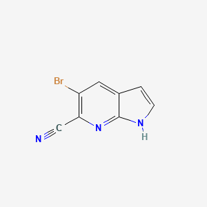 molecular formula C8H4BrN3 B1442055 5-Bromo-1H-pyrrolo[2,3-b]pyridine-6-carbonitrile CAS No. 1190317-45-3