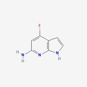 B1442056 4-fluoro-1H-pyrrolo[2,3-b]pyridin-6-amine CAS No. 1190322-89-4