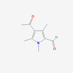 molecular formula C10H13NO2 B144206 3-Acetyl-1,2,4-trimethylpyrrole-5-carboxaldehyde CAS No. 136558-78-6