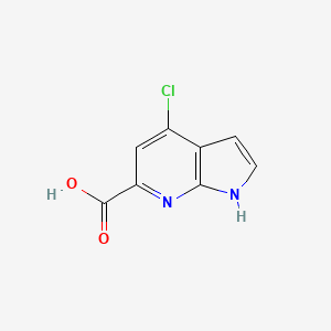 molecular formula C8H5ClN2O2 B1442060 4-chloro-1H-pyrrolo[2,3-b]pyridine-6-carboxylic acid CAS No. 1190321-68-6