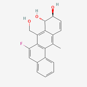 molecular formula C20H17FO3 B14420607 Benz(a)anthracene-8,9-diol, 6-fluoro-8,9-dihydro-7-(hydroxymethyl)-12-methyl-, trans- CAS No. 80752-34-7