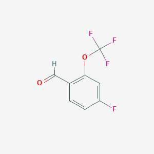 molecular formula C8H4F4O2 B1442062 4-Fluoro-2-(trifluoromethoxy)benzaldehyde CAS No. 1105060-20-5