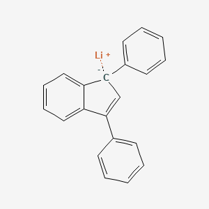 molecular formula C21H15Li B14420646 lithium;1,3-diphenylinden-1-ide CAS No. 83425-94-9