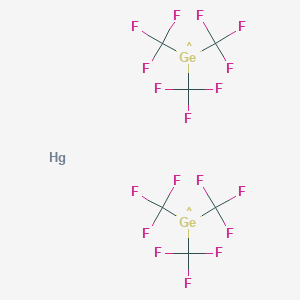 molecular formula C6F18Ge2Hg B14420655 Mercury--tris(trifluoromethyl)germyl (1/2) CAS No. 82477-25-6