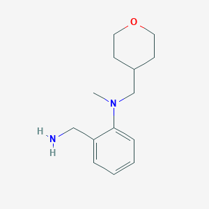 B1442066 N-[2-(Aminomethyl)phenyl]-N-methyl-N-(tetrahydro-2H-pyran-4-ylmethyl)amine CAS No. 1220027-33-7