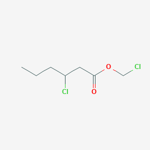 molecular formula C7H12Cl2O2 B14420684 Chloromethyl 3-chlorohexanoate CAS No. 80418-54-8