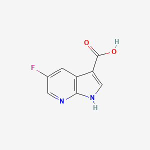 molecular formula C8H5FN2O2 B1442069 5-fluoro-1H-pyrrolo[2,3-b]pyridine-3-carboxylic acid CAS No. 1067193-34-3