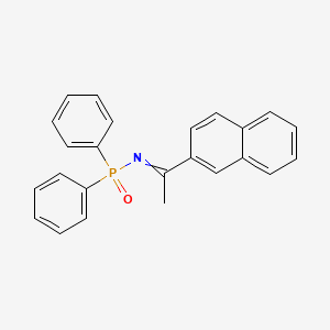 molecular formula C24H20NOP B14420709 N-[1-(Naphthalen-2-yl)ethylidene]-P,P-diphenylphosphinic amide CAS No. 82572-08-5