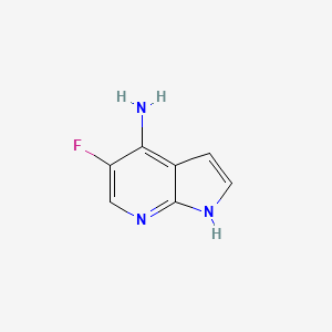 molecular formula C7H6FN3 B1442073 5-Fluoro-1H-pyrrolo[2,3-b]pyridin-4-amine CAS No. 1190310-08-7