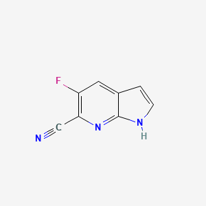 molecular formula C8H4FN3 B1442075 5-Fluoro-1H-pyrrolo[2,3-b]pyridine-6-carbonitrile CAS No. 1190316-08-5