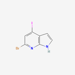 molecular formula C7H4BrIN2 B1442076 6-bromo-4-iodo-1H-pyrrolo[2,3-b]pyridine CAS No. 1190322-97-4