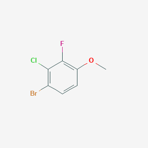 molecular formula C7H5BrClFO B1442080 1-Bromo-2-chloro-3-fluoro-4-methoxybenzene CAS No. 909122-27-6