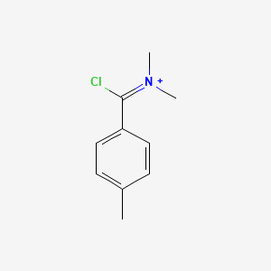 molecular formula C10H13ClN+ B14420821 Chloro-N,N-dimethyl(4-methylphenyl)methaniminium CAS No. 80372-04-9