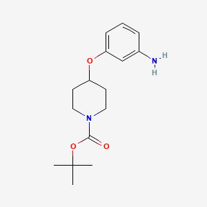 molecular formula C16H24N2O3 B1442088 Tert-butyl 4-(3-aminophenoxy)piperidine-1-carboxylate CAS No. 790667-68-4