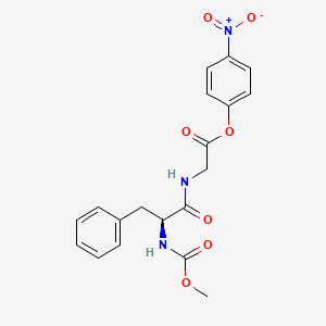 molecular formula C19H19N3O7 B14420882 N-Methoxycarbonylphenylalanylglycine 4-nitrophenyl ester CAS No. 82080-92-0