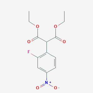 molecular formula C13H14FNO6 B1442090 Diethyl 2-(2-fluoro-4-nitrophenyl)malonate CAS No. 318471-58-8